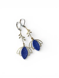 Image 3 of Boucles INDIRA Bleu Royal