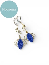 Image 1 of Boucles INDIRA Bleu Royal
