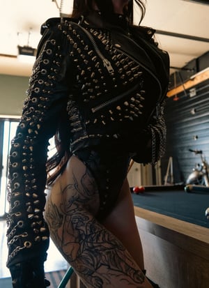 Image of Toxic Vision Midnight chain jacket LARGER SIZE