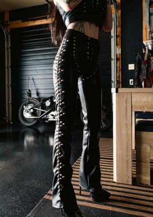 Image of Toxic Vision Midnight studded pants 