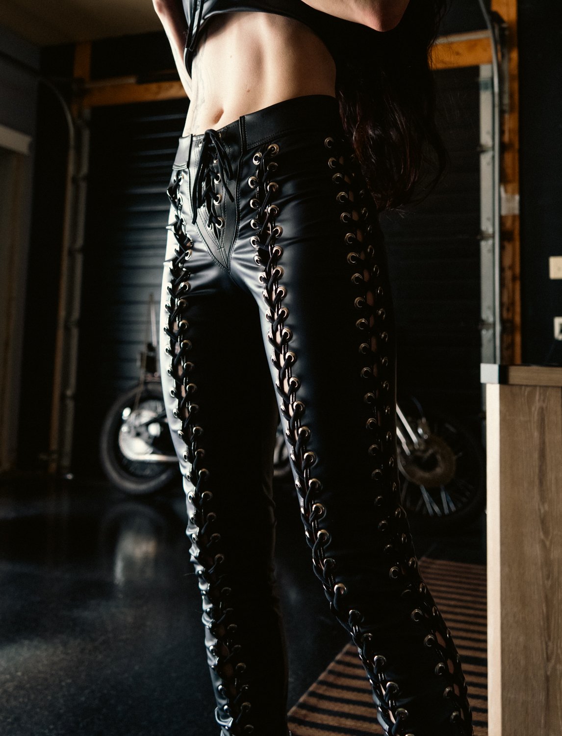 Image of Copy of Toxic Vision Midnight double laced cigarette pants 