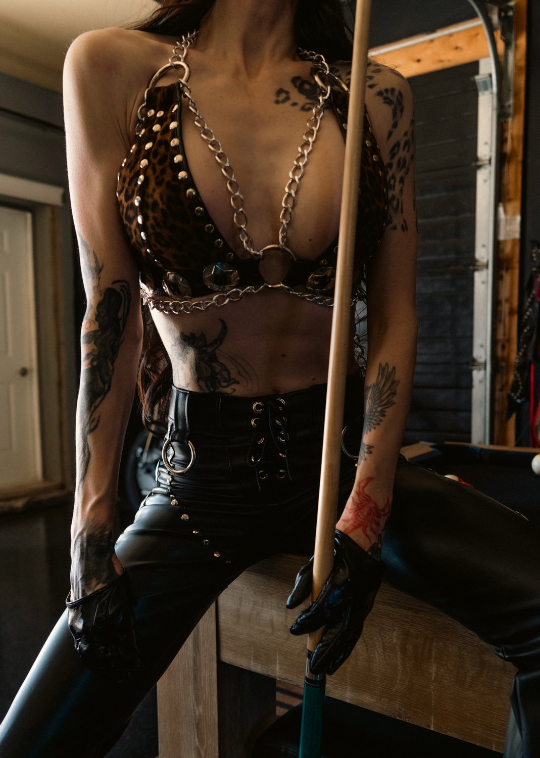 Image of Toxic Vision Midnight leopard Switchblade top 