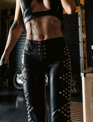 Image of Toxic Vision Midnight diamond studded pants MULTI SIZE