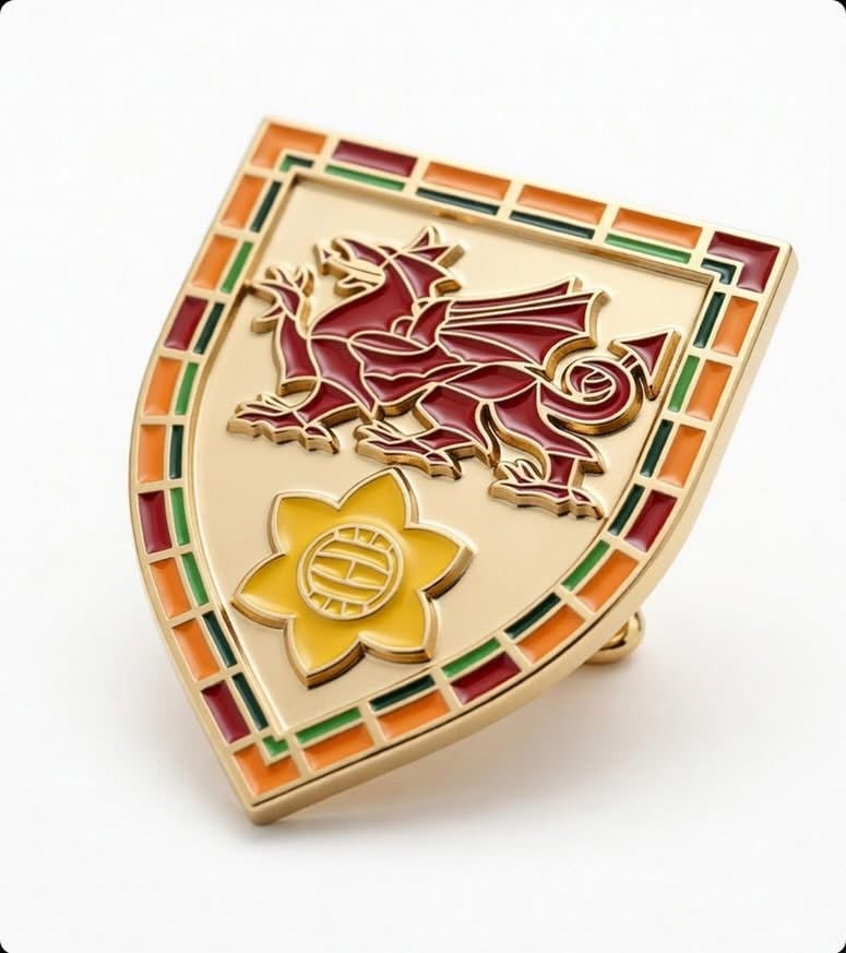 Image of SO58 X Y Ddraig Enamel Pin Badge (Pre-Order) 