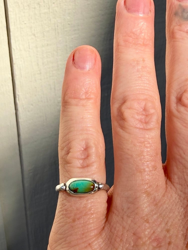 Turquoise Pinky Ring / Size 3.5 Image 2