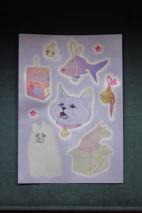 Image 2 of Planche Stickers A5 - Chat