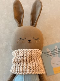 Image 2 of Pepita Bunny Doll-Blue Overalls