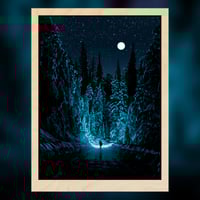 Image 1 of SNOW MOON (wood panel) - LA LUNA #2
