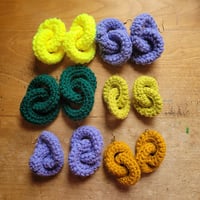 Image 2 of Chainlink Crochet Earrings: In Various TechnoColors!