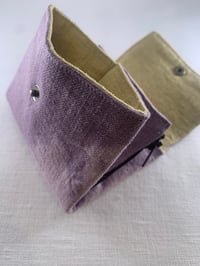 Image 3 of LITHUANIAN LINEN WALLET / SHIBORI #011