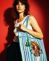 Image 1 of STREIFEN TASCHE ⛧° VINTAGE BAG ⛧°IBIZA ⛧° BEACH ⛧°