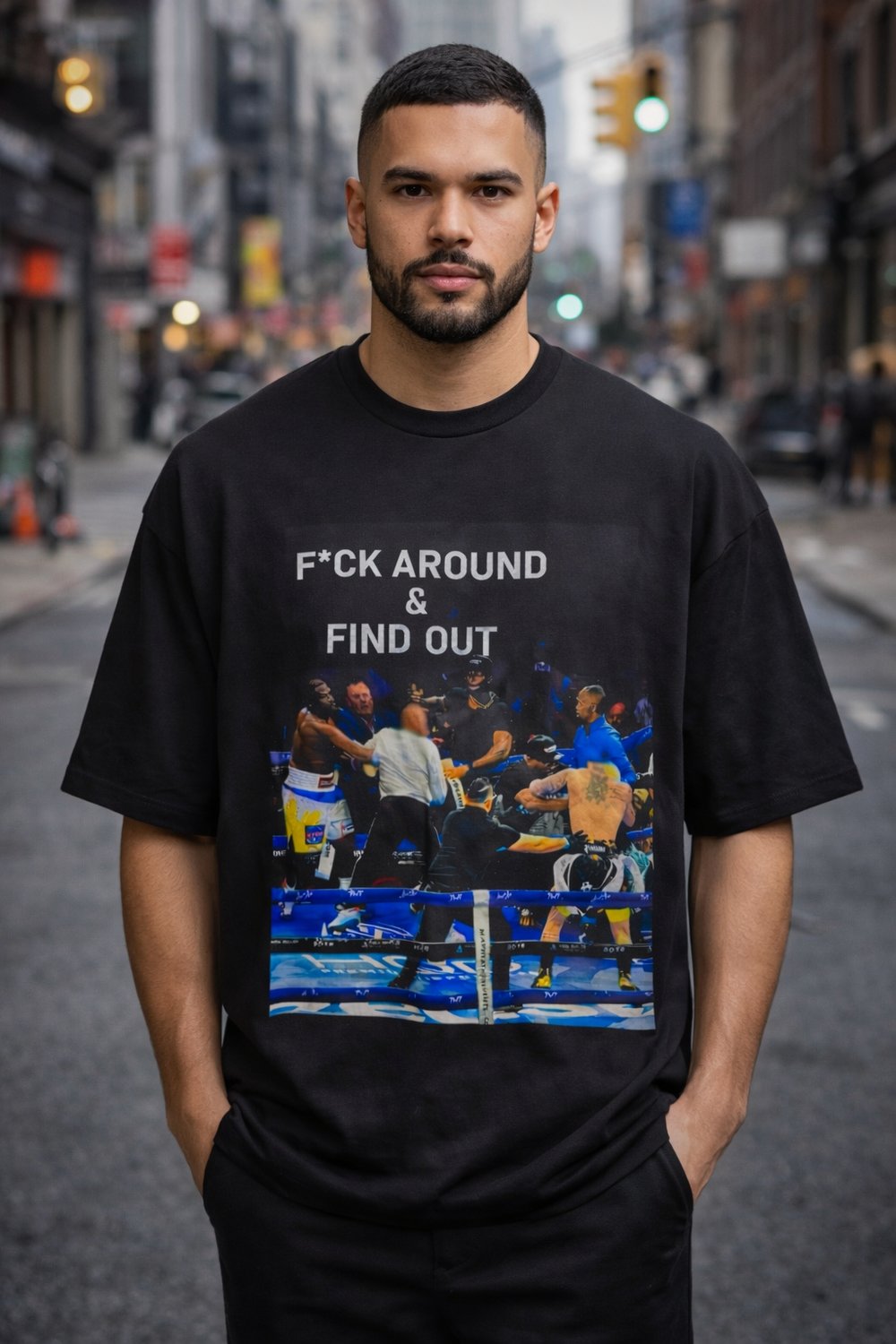 Image of F*ck around and find out original tee black