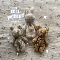 Image 1 of 3 in 1 Doll Crochet Pattern PDF (+ 6 Accessories) 