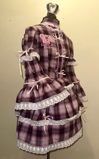 Image 2 of 4-piece pink plaid x white princess set