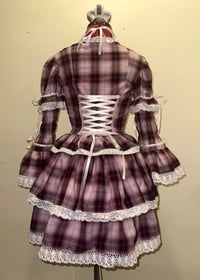 Image 4 of 4-piece pink plaid x white princess set