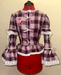 Image 5 of 4-piece pink plaid x white princess set