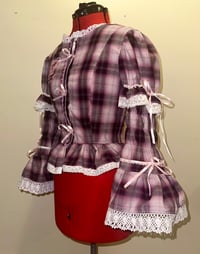 Image 6 of 4-piece pink plaid x white princess set