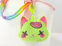 Image 3 of Creepy Cute Kawaii Zombie Cat Plush Bag Charm Keychain