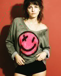 Image 1 of SMILEY  ¥ HANDBEDRUCKT ¥ EINZELSTÜCK ¥ IBIZA 