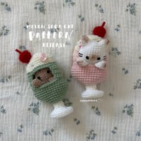 Melon Cream Soda Cat Amigurumi Crochet Pattern PDF