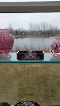 Image 4 of Trinket Dish - Pink, Purple, & Iridescent Clear