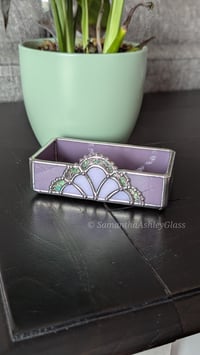 Image 1 of Trinket Dish - Pink, Purple, & Iridescent Clear