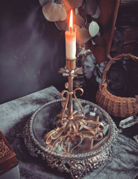 Brass and copper candle stick 