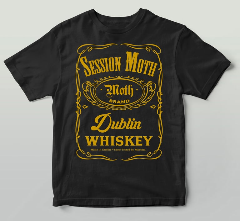 Session Moth - Whiskey Tee Black