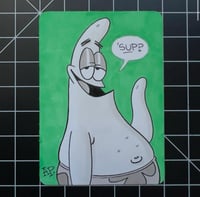 Sepia Patrick! - Green (Sketch Card)