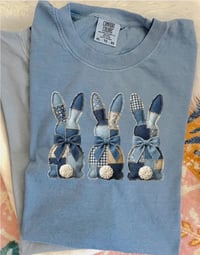 Denim Patchwork Bunny Trio Tee