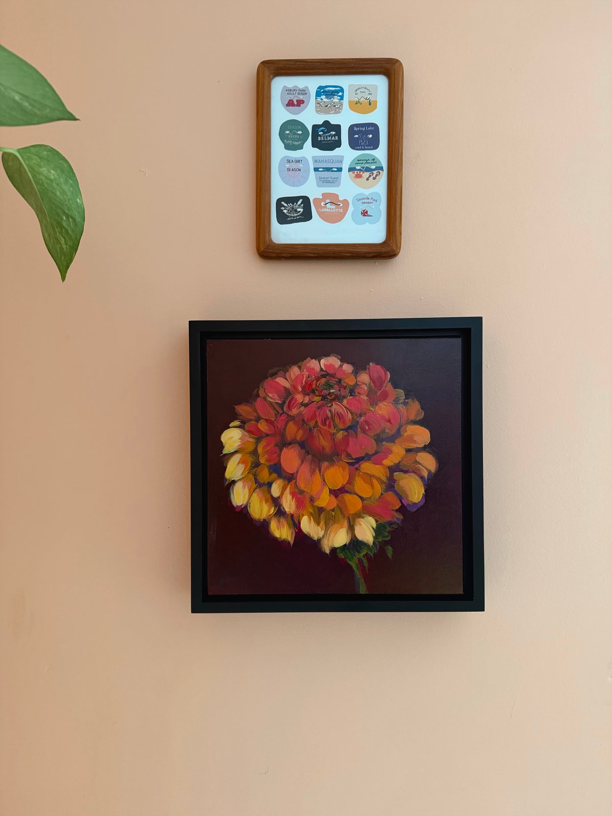 Image of Orange Dahlia Study Original Painting