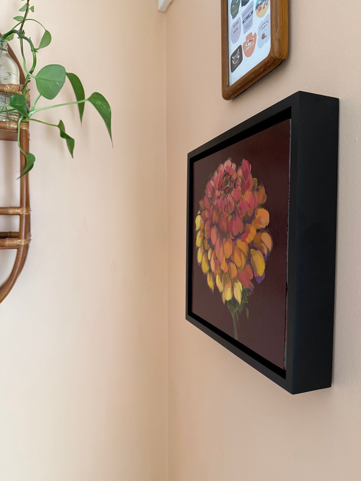 Image of Orange Dahlia Study Original Painting