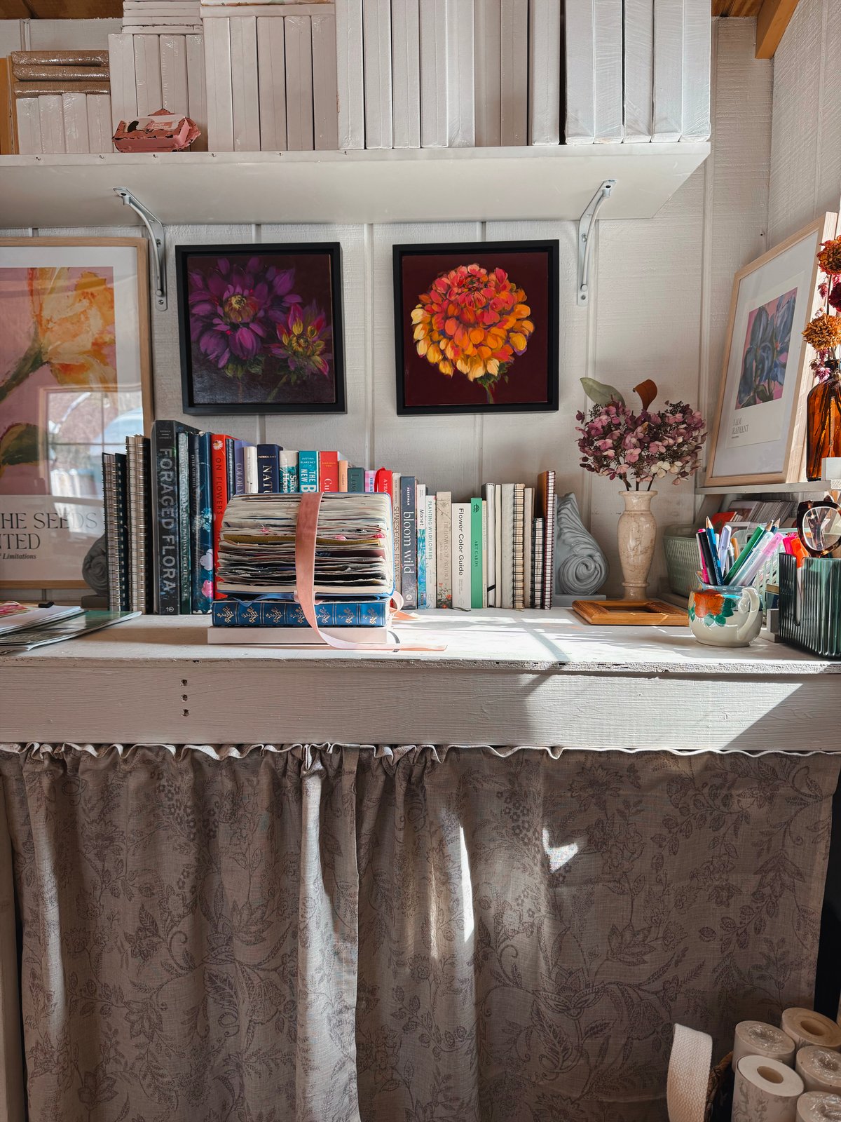 Image of Orange Dahlia Study Original Painting