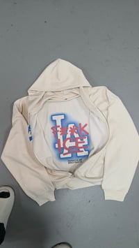 Image 3 of OWP ATHLETICS Division/L.A Zip-up Vintage cream Hoodie