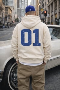 Image 5 of OWP ATHLETICS Division/L.A Zip-up Vintage cream Hoodie