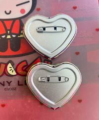 Image 2 of Pucca and Garu Magical Girl Glitter Heart Badges