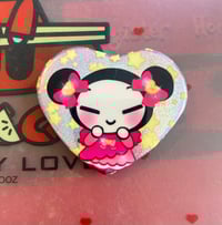 Image 4 of Pucca and Garu Magical Girl Glitter Heart Badges