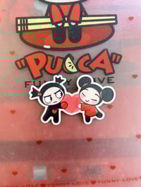 Image 2 of Pucca and Garu Transparent Border Sticker