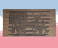 Deer and Flag Plaque