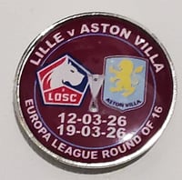 Villa V Lille Europa league match Badge 