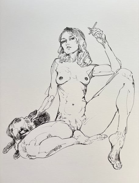 Image of Line Study - Original 11”x14”