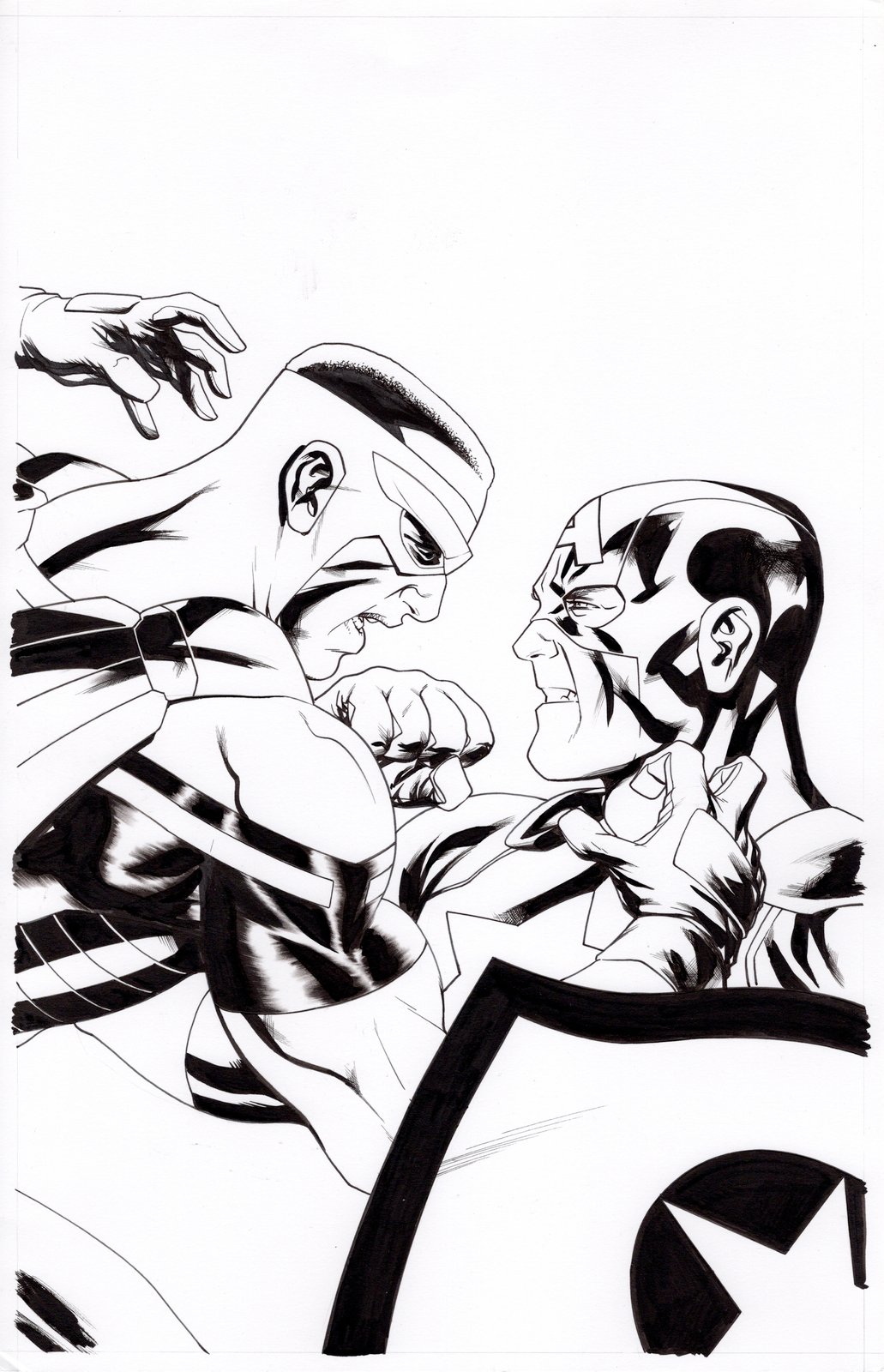 Image of Captain America and Sam Wilson