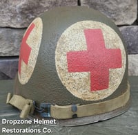 Image 5 of WWII US Army Helmet, 4 Panel Medic. M1 Helmet.