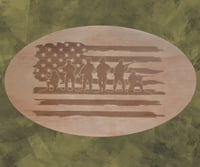 Soldiers and Flag Plaque