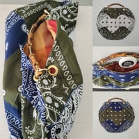 Image 1 of Paisley (2 Versions) Upcycled Bandana Bag