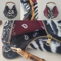 Image 2 of Paisley (2 Versions) Upcycled Bandana Bag