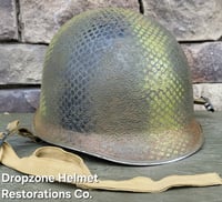 Image 6 of  M2 D-bale 517th PRCT Airborne Helmet Paratrooper. Camouflage. 
