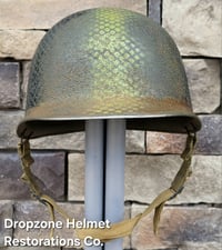 Image 5 of  M2 D-bale 517th PRCT Airborne Helmet Paratrooper. Camouflage. 