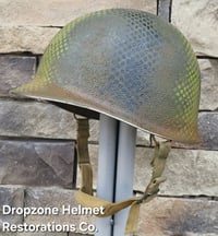 Image 3 of  M2 D-bale 517th PRCT Airborne Helmet Paratrooper. Camouflage. 