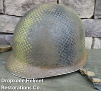 Image 8 of  M2 D-bale 517th PRCT Airborne Helmet Paratrooper. Camouflage. 